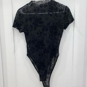 Mesh floral body suit